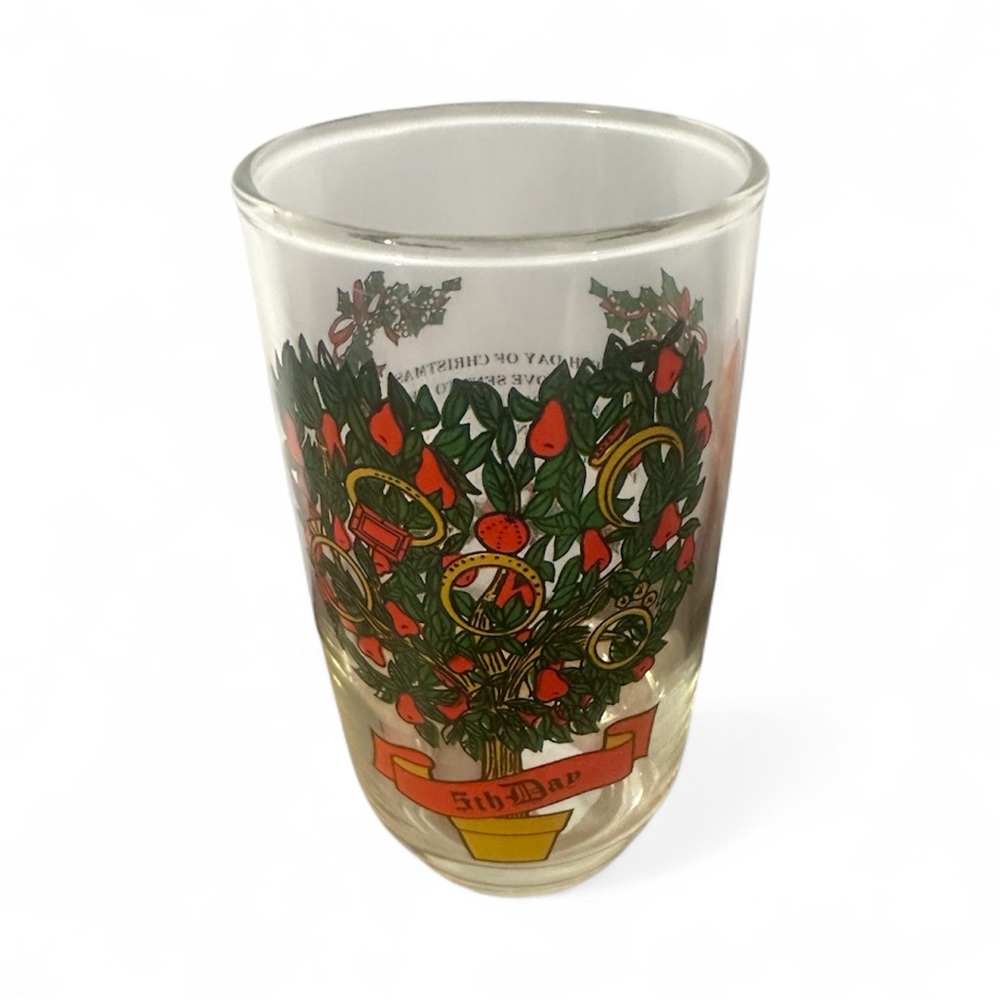 Vintage Indiana glass 12 Days of Christmas 5th day.